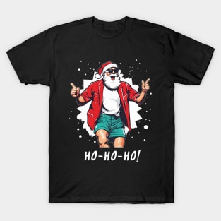 Santa Claus in da House - Santa Claus in Sunglasses, Christmas in July, Funny Gift Idea, Party, Cool, Xmas, Ho Ho Ho, Summer Christmas, Santa Claus face, hat, beard, Suprsie, for Men, Women, Kids, Mom, Dad, Retro, Vintage, Santa Claus, DJ, Disco, T-Shirt